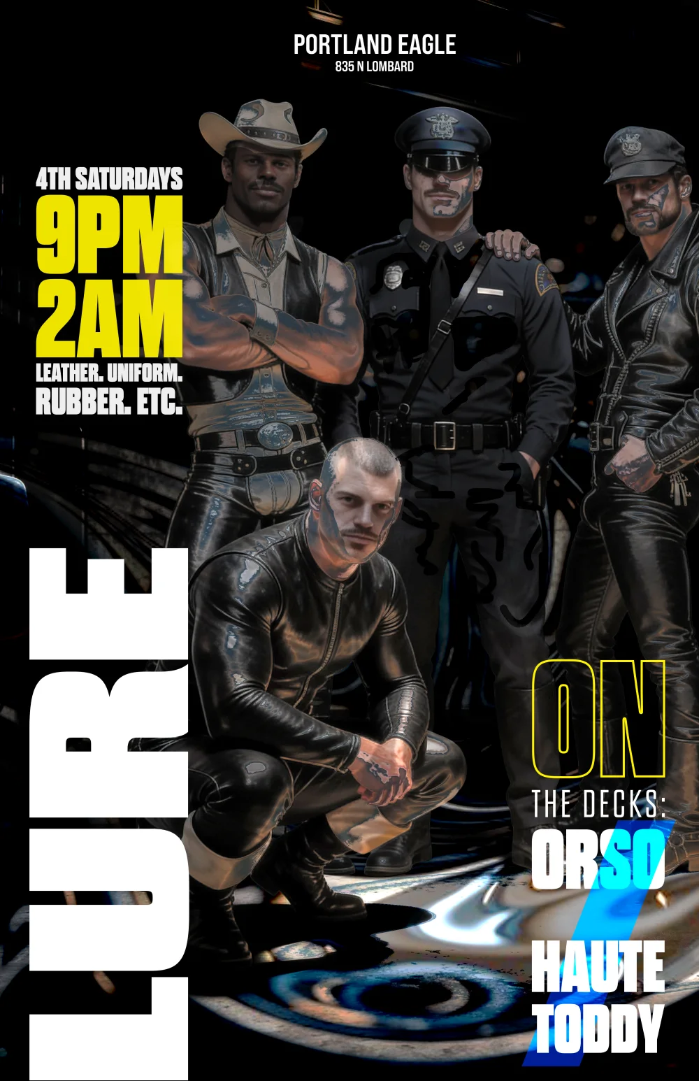 L.U.R.E. poster, full-bleed template