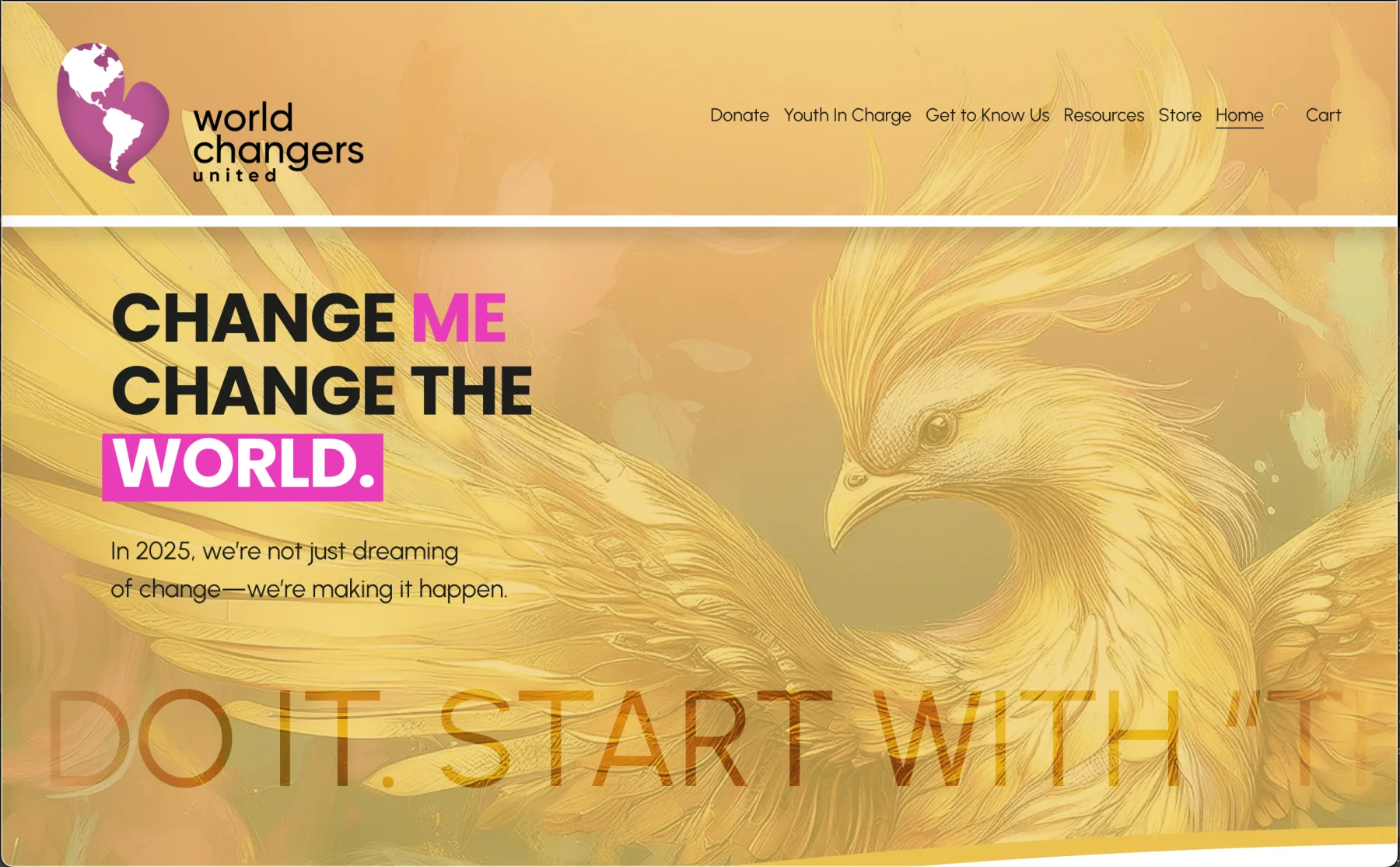 World Changers United website, homepage