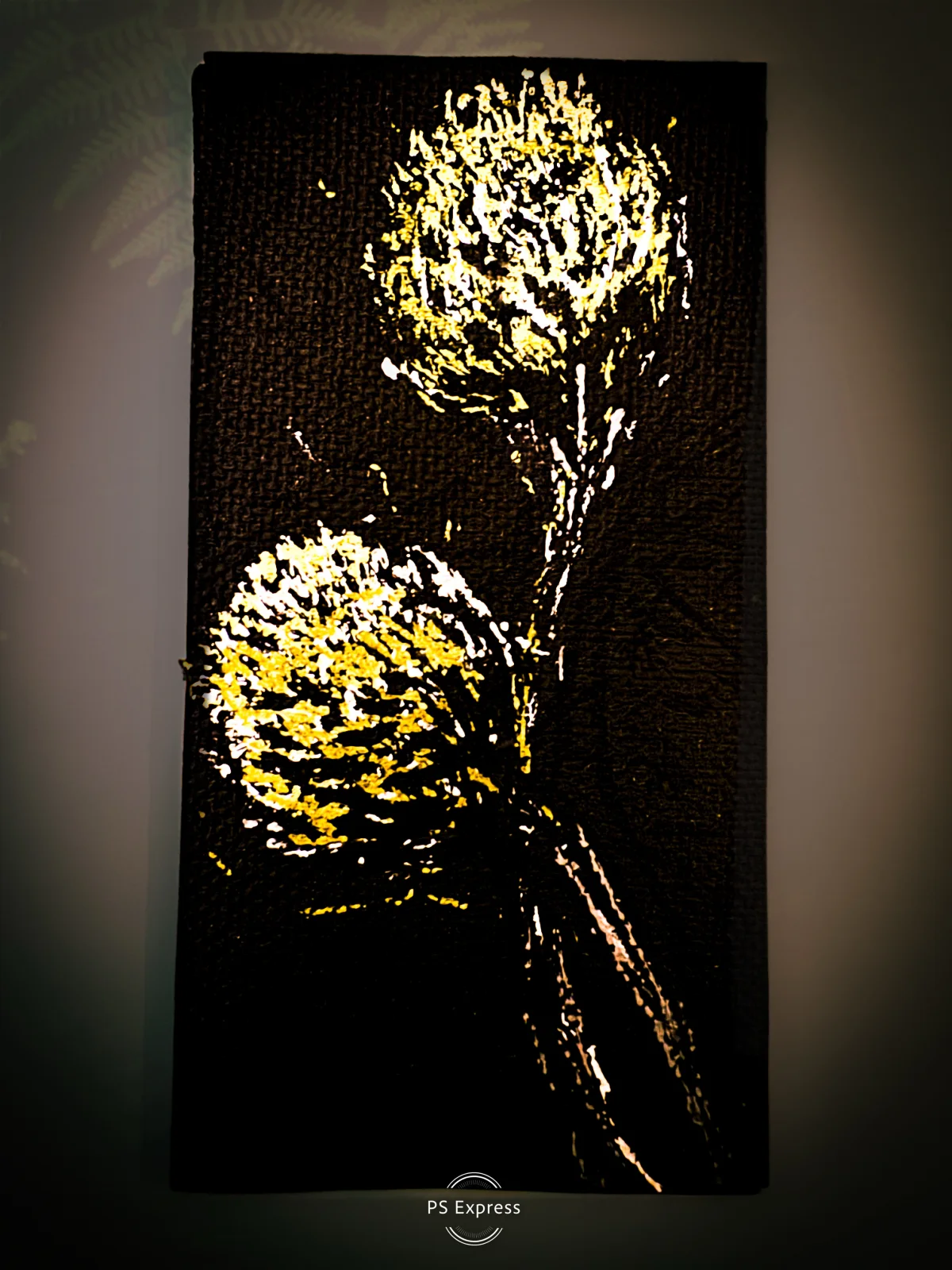 Detail of mixed media artwork